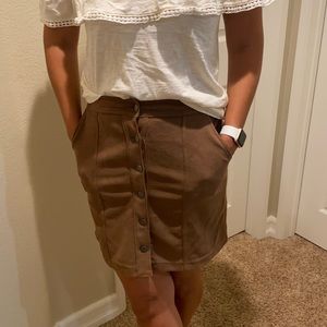 14th & Union Nordstrom Brown Velvet Skirt 2